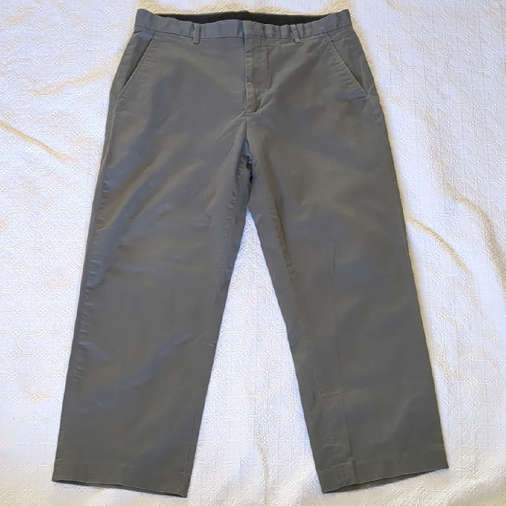 Calvin Klein Gray Chinos Straight-Leg Cotton Twill
